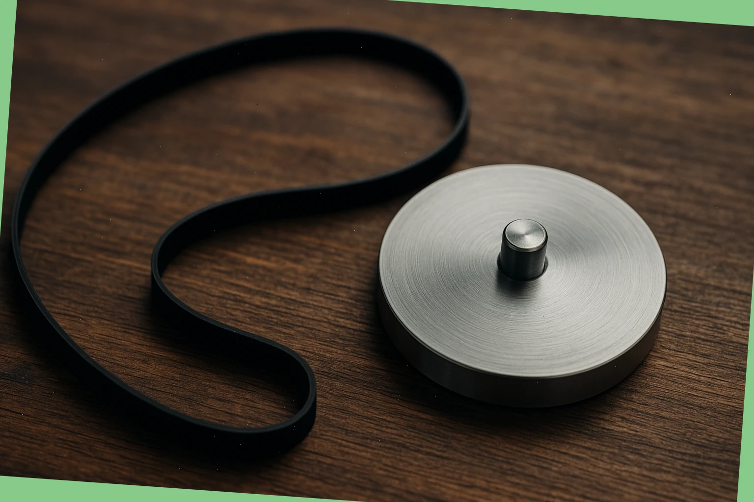 Fresh drive belt and cleaned pulley