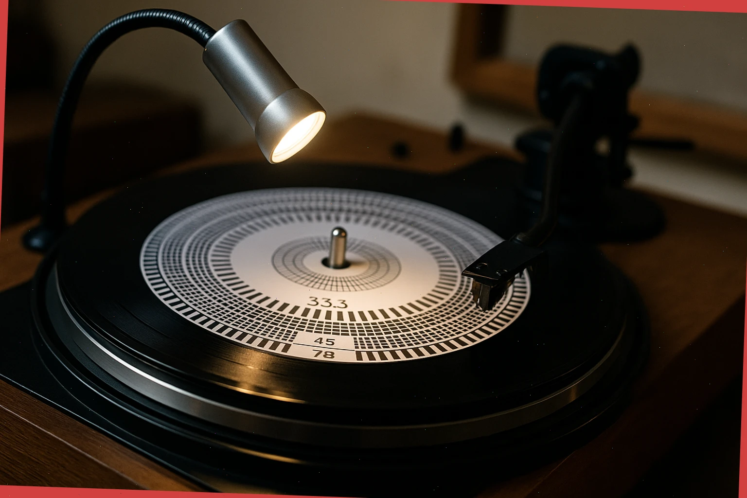 Strobe disc and calibrated light for speed check