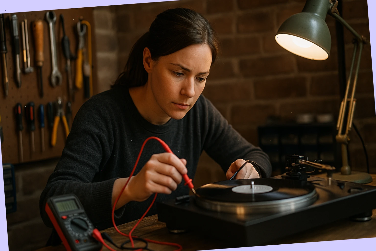 Amy Carter, diagnostic technician at the bench